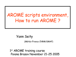 AROME scripts environment, How to run AROME ? Yann Seity