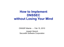How to Implement DNSSEC without Losing Your Mind