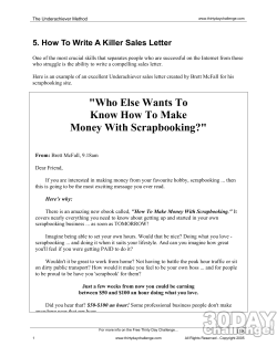 5. How To Write A Killer Sales Letter