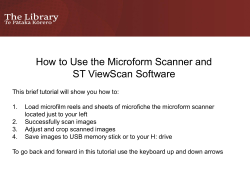 How to Use the Microform Scanner and ST ViewScan Software