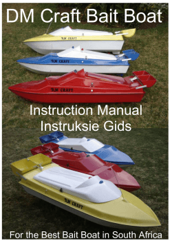DM Craft Bait Boat Instruction Manual Instruksie Gids