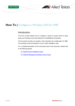How To | Configure a Wireless LAN for SME  Introduction