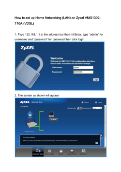 How to set up Home Networking (LAN) on Zyxel VMG1302-