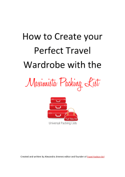 Maximista Packing List How to Create your Perfect Travel Wardrobe with the
