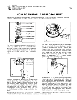 36 HOW TO INSTALL A DISPOSAL UNIT