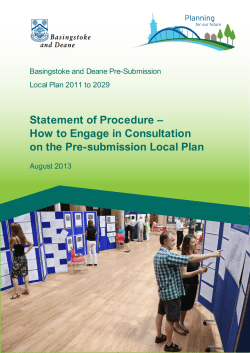 Statement of Procedure &ndash; How to Engage in Consultation