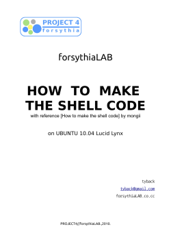 HOW  TO  MAKE THE SHELL CODE forsythiaLAB