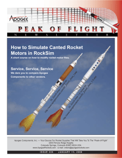 How to Simulate Canted Rocket Motors in RockSim Service, Service, Service