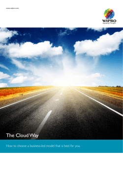 The  Cloud Way www.wipro.com