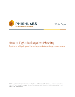 How to Fight Back against Phishing White Paper