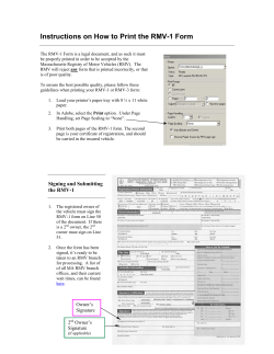 Instructions on How to Print the RMV-1 Form