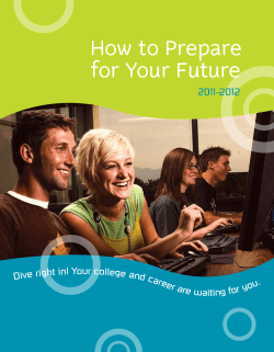 How to Prepare for Your Future 2011-2012