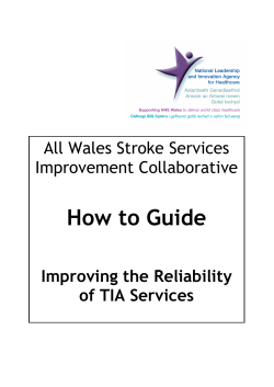 How to Guide  All Wales Stroke Services Improvement Collaborative