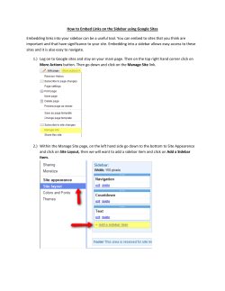 How to Embed Links on the Sidebar using Google Sites