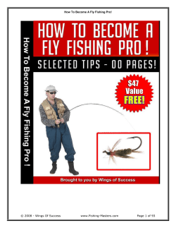 How To Become A Fly Fishing Pro! www.Fishing-Masters.com Page 1 of 93