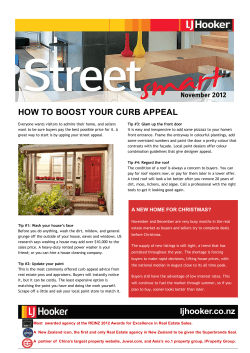 HOW TO BOOST YOUR CURB APPEAL November 2012