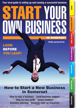 How to Start a New Business in Somerset