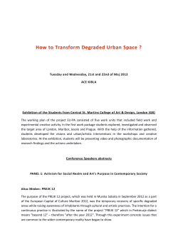 How to Transform Degraded Urban Space ?