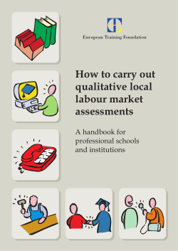 How to carry out qualitative local labour market assessments