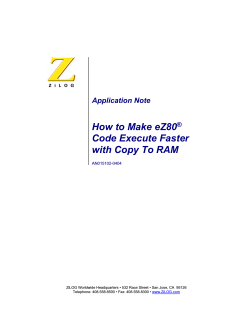 How to Make eZ80 Code Execute Faster with Copy To RAM