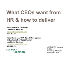 What CEOs want from HR &amp; how to deliver