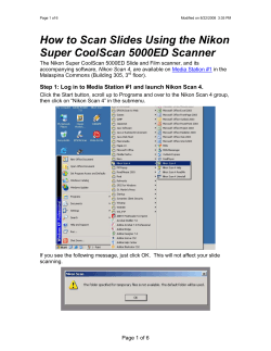 How to Scan Slides Using the Nikon Super CoolScan 5000ED Scanner