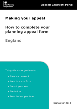 Making your appeal  How to complete your planning appeal form
