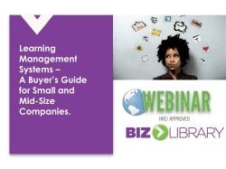 Learning Management Systems – A Buyer’s Guide