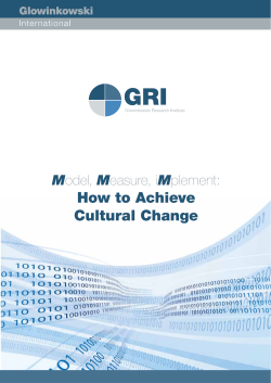 How to Achieve Cultural Change M odel,