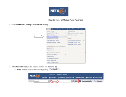 How to Enter a Mutual Fund Purchase o  NetX360™