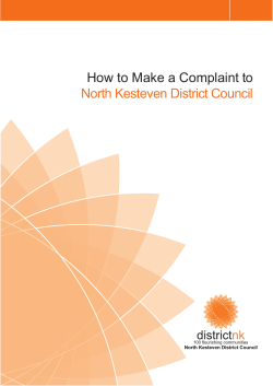 How to Make a Complaint to North Kesteven District Council