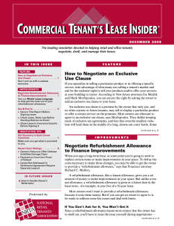 The leading newsletter devoted to helping retail and office tenants