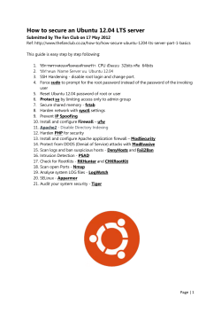 How to secure an Ubuntu 12.04 LTS server