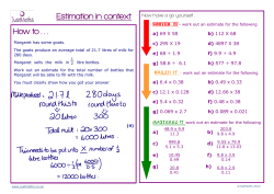Estimation in context How to . . .