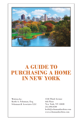 A GUIDE TO PURCHASING A HOME IN NEW YORK