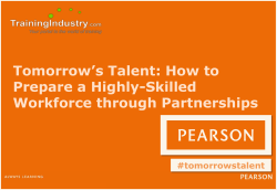 Tomorrow’s Talent: How to Prepare a Highly-Skilled Workforce through Partnerships #tomorrowstalent