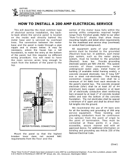 5 HOW TO INSTALL A 200 AMP ELECTRICAL SERVICE