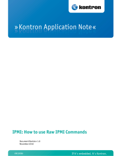 IPMI: How to use Raw IPMI Commands AN10006 Document Revision 1.0