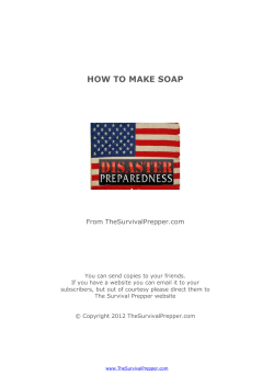HOW TO MAKE SOAP From TheSurvivalPrepper.com