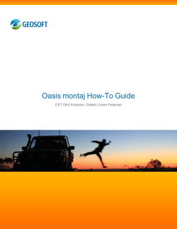 Oasis montaj How-To Guide CET Grid Analysis - Detect Linear Features