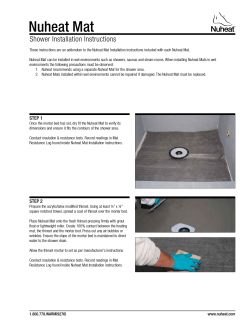 Nuheat Mat Shower  Installation  Instructions