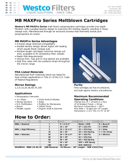 MB MAXPro Series Meltblown Cartridges