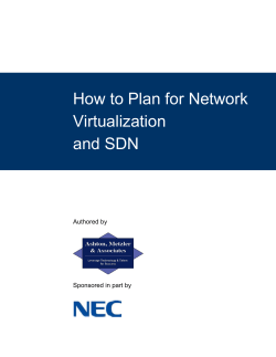 How to Plan for Network Virtualization and SDN