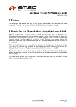 1 Preface  Configure Firewall for OptoLyzer Suite