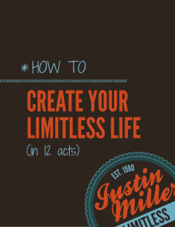 CREATE YOUR LIMITLESS LIFE  * HOW TO