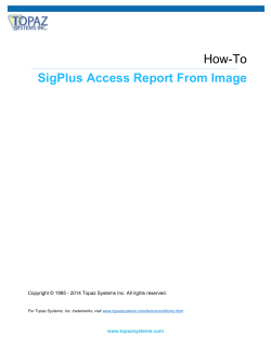 How-To SigPlus Access Report From Image