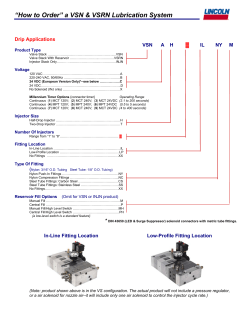 “How to Order” a VSN &amp; VSRN Lubrication System  Drip Applications ▓
