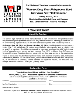 “How to Hang Your Shingle and Start Your Own Firm” CLE Seminar