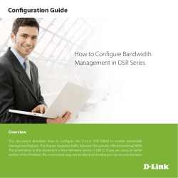 How to Configure Bandwidth Management in DSR Series Configuration Guide Overview