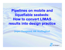 Pipelines on mobile and liquefiable seabeds: How to convert LIMAS